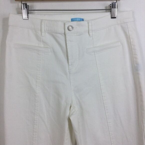 J.Mclaughlin Womens Emmie High Rise Denim Jeans White Size 10 NWT $178 - Picture 2 of 7